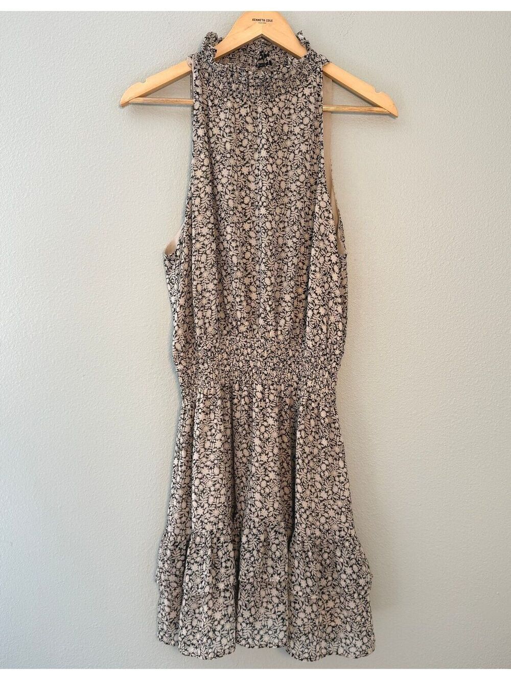 Olivia Grey Floral Sleeveless Halter Mini Dress - Women's XL NWOT